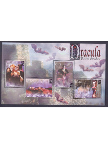 IRLANDA - Foglietto composto da 4 valori soggetto Dracula di Bram Stoker